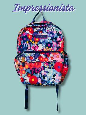 Vera Bradley Impressionista Ultimate Backpack Retired Floral School Travel